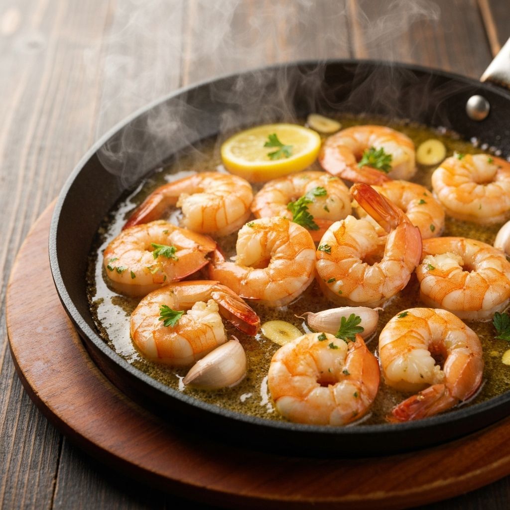 Scampi in Knoflookboter