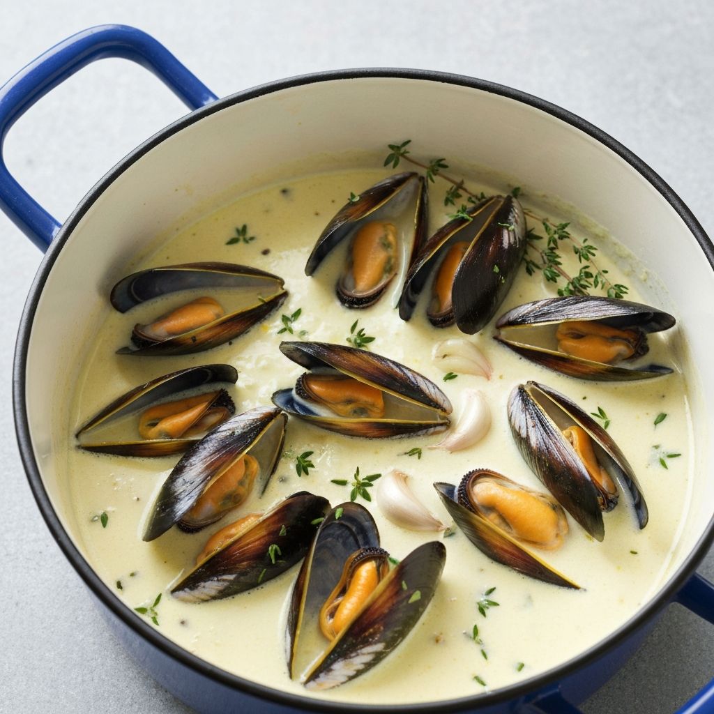 Klassieke Mosselen in Witte Wijn
