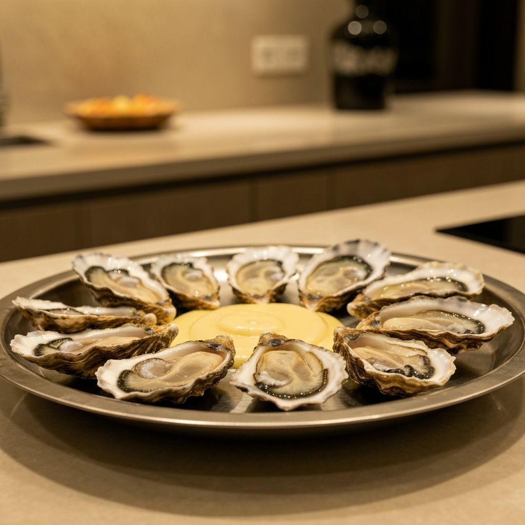 Oesters met Champagne Saus